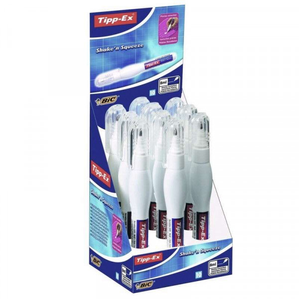 Tipp-Ex Shake'n Squeeze Boligrafo Corrector 8ml - Formula de Secado Rapido - Punta Metalica - Imagen 2