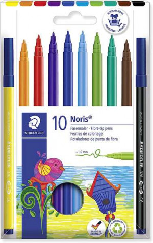 Staedtler 326 Pack de 10 Rotuladores Punta de Fibra - Colores Surtidos