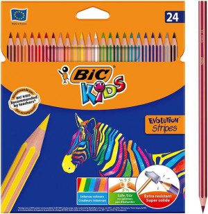 Bic Kids Evolution Stripes Caja de 24 Lapices