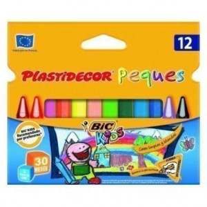 Bic Kids Plastidecor Peques Caja de 12 Lapices de Cera Triangulares