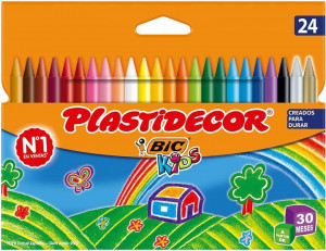 Bic Kids Plastidecor Caja de 24 Lapices de Ceras