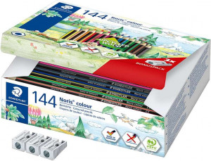 Staedtler Noris Colour 185 Pack de 144 Lapices Hexagonales de Colores