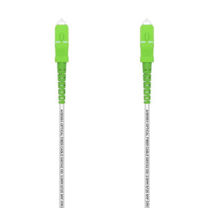 Aisens Cable Fibra Optica Latiguillo G657A2 3.0 9/125 SMF Simplex CPR Dca LSZH - SC/APC-SC/APC - 50M - Color Blanco