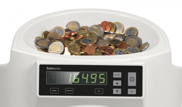 Safescan 1250 Contadora y Clasificadora de Monedas - 220 Monedas por Minuto - Capacidad hasta 500 Monedas - Imagen 2