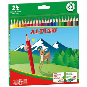 Alpino Pack de 24 Lapices de Colores Hexagonales