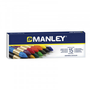 Manley Pack de 15 Ceras Blandas de Trazo Suave