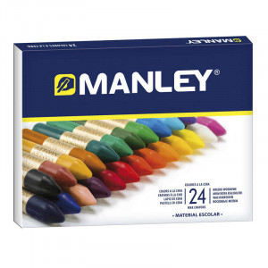 Manley Pack de 24 Ceras Blandas de Trazo Suave