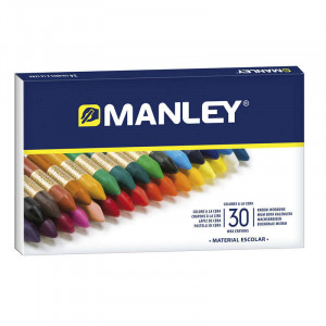 Manley Pack de 30 Ceras Blandas de Trazo Suave