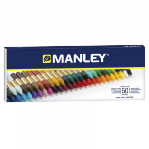 Manley Pack de 50 Ceras Blandas de Trazo Suave