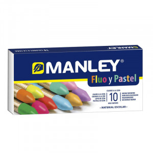 Manley Pack 10 Ceras Manley Colores Especiales (Fluo+Pastel)