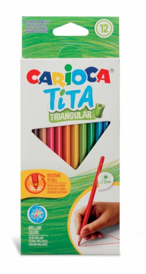 Carioca Tita Pack de 12 Lapices Triangulares de Resina