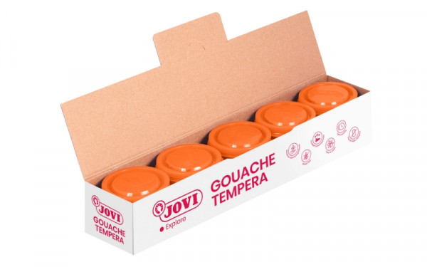 Jovi Bote de Tempera Escolar 35ml - Color Naranja
