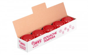 Jovi Bote de Tempera Escolar 35ml - Color Rojo Bermellon