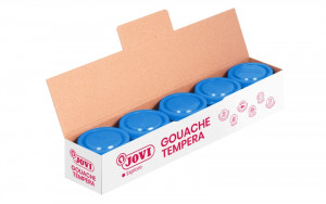 Jovi Bote de Tempera Escolar 35ml - Color Azul Cyan