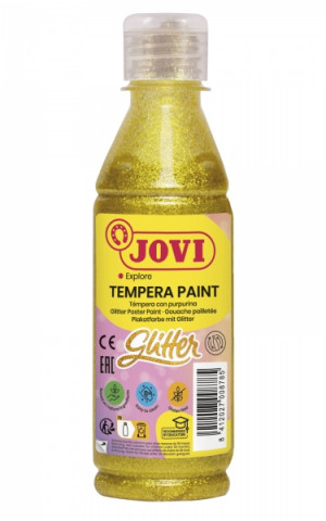 Jovi Glitter Tempera Liquida Base Agua 250ml - Color Amarillo
