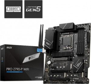 MSI Placa Base PRO Z790-P WIFI Intel 1700 4xDDR5-SDRAM - HDMI, DP, M.2, USB3.2, USB-C, ATX