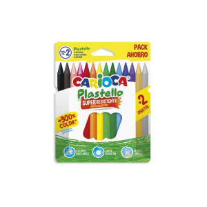Carioca Plastello Pack de 12+2 Plasticeras