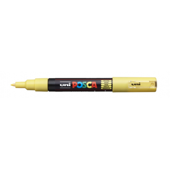 Posca PC-1M Marcador de Pintura - Punta de Poliester Conica 0.7mm - Color Amarillo