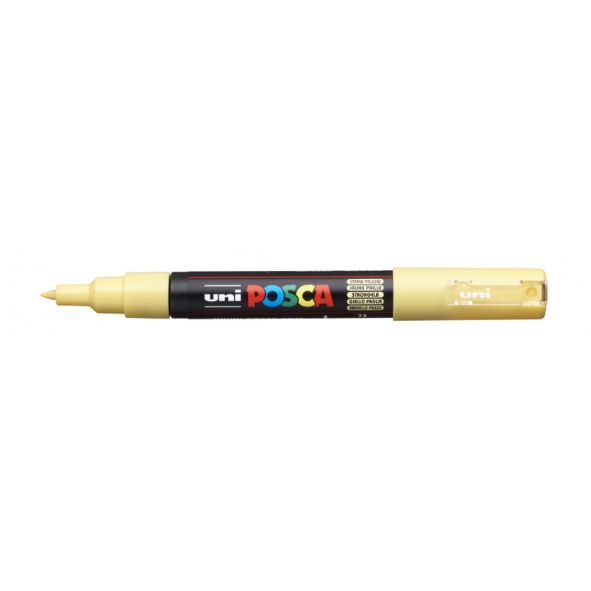 Posca PC-1M Marcador de Pintura - Punta de Poliester Conica 0.7mm - Color Amarillo Pajizo
