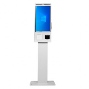 AVPos Kiosko Autoservicio Suelo FK22 - 22 Pulgadas Tactil - I3 - 8GB Memoria - SSD 256GB - Escaner 2D - Impresora Termica - Color Blanco