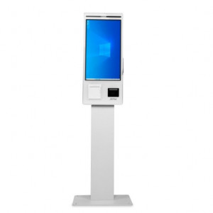 AVPos Kiosko Autoservicio Suelo FK27 - 27 Pulgadas Tactil - I5 - 8GB Memoria - SSD 256GB - Escaner 2D - Impresora Termica - Color Blanco