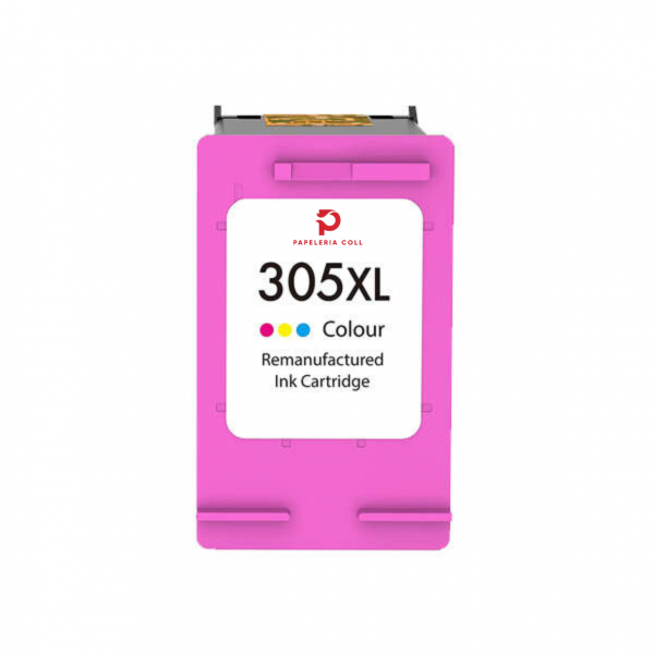 HP 305XL Color Cartucho de Tinta Remanufacturado - Muestra Nivel de Tinta - Reemplaza 3YM63AE/3YM60AE