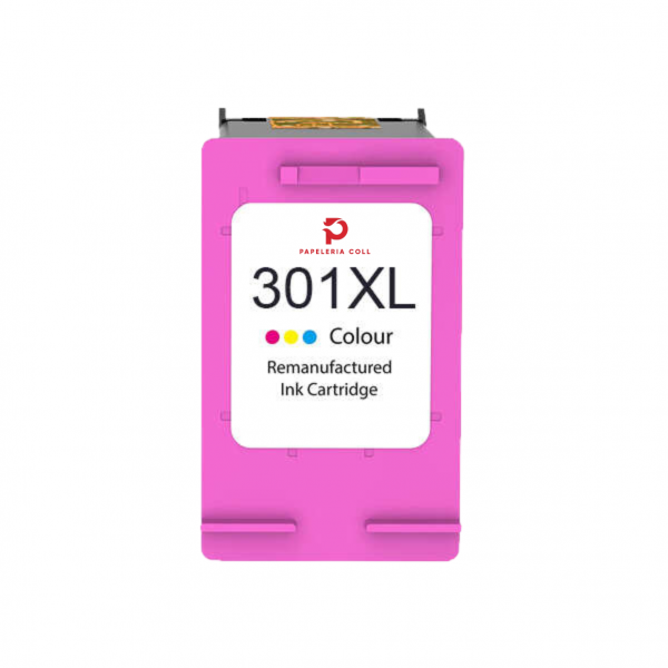 HP 301XL Color Cartucho de Tinta Remanufacturado - Muestra Nivel de Tinta - Reemplaza CH564EE/CH562EE