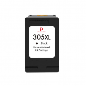 HP 305XL Negro Cartucho de Tinta Remanufacturado - Muestra Nivel de Tinta - Reemplaza 3YM62AE/3YM61AE
