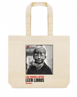 BOLSA DE TELA "LOS CHICOS LISTOS LEEN LIBROS"