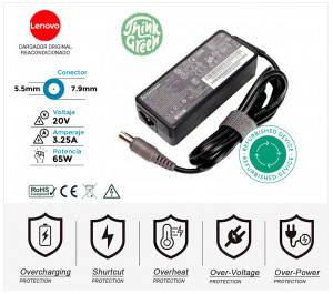 CARGADOR LENOVO ORIGINAL | 20V / 3.25A | 7.9 x 5.5mm | 65W REACONDICIONADO