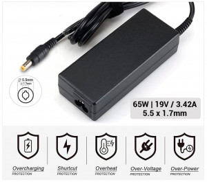 CARGADOR ACER COMPATIBLE | 19V / 3.42A | 5.5 x 1.7mm | 65W