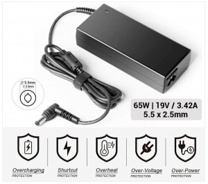CARGADOR COMPATIBLE | 19V / 3.42A | 5.5 x 2.5mm | 65W