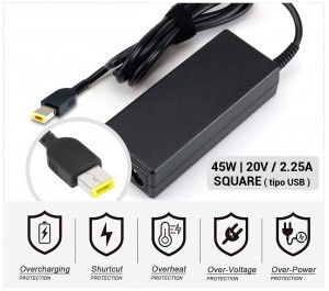 CARGADOR LENOVO COMPATIBLE | 20V / 2.25A | SQUARE (USB)