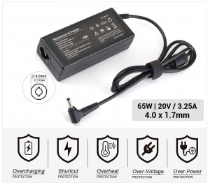 CARGADOR COMPATIBLE ? 65W ? 20V / 3.25A ? 4.0 x 1.7mm