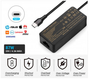 CARGADOR COMPATIBLE 87W TIPO C