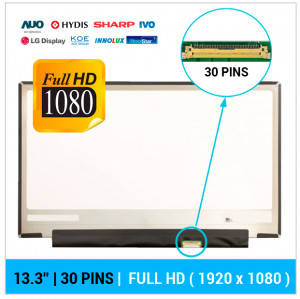 PANTALLA 13.3" | FULL HD LED SLIM | 30 PINS | SIN BARRAS NI PESTA?AS