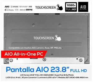 PANTALLA 23.8" FULL HD TACTIL AIO LG LM238WF5-SSE5 LM238WF5(SS)(E5)
