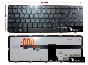 Teclado Ingl?s HP | PAVILION DV5-2000 | CON MARCO NEGRO | RETROILUMINADO