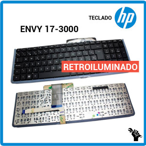 TECLADO ESPA?OL HP | ENVY 17-3200 | NEGRO | SIN MARCO | RETROILUMINADO
