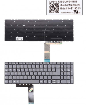 TECLADO ESPA?OL LENOVO IDEAPAD 320-15IKB 320-15ISK SERIES | GRIS SIN MARCO SN20M63166