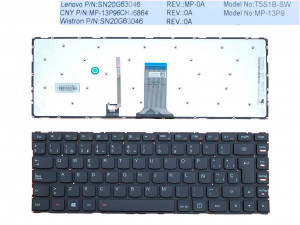 TECLADO ESPA?OL LENOVO LENOVO S41-35 S41-70 S41-75 U41-70 SERIES | NEGRO SIN MARCO | RETROILUMINADO