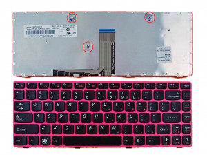 TECLADO INGL?S LENOVO | IDEAPAD Z480 NEGRO | MARCO ROSA