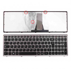 TECLADO ESPA?OL LENOVO G500S SERIES | NEGRO CON FRAME PLATA