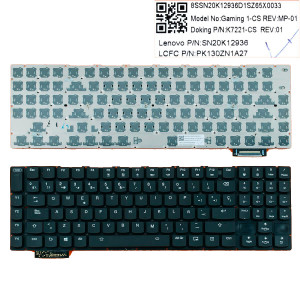 TECLADO ESPA?OL LENOVO IDEAPAD Y900-17ISK Y910-17ISK Y920-17IKB SERIES | PK130ZN1A12 SN20K12922 | NEGRO SIN MARCO