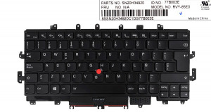 TECLADO ESPA?OL LENOVO YOGA X1 1? GENERACION 2016  SERIES RETROILUMINADO |  01AW910 00JT871 FRU01AW910 FRU00JT871 46M.04PKB.0083 SN20H34920