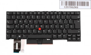 TECLADO ESPA?OL LENOVO THINKPAD T490S T495S SERIES NO RETROILUMINADO Y CON POINT STICK MARCO NEGRO ? 02HM424