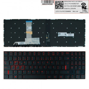 TECLADO PORTUGU?S LENOVO LEGION  Y520 Y520-15IKB Y720-15IKB R720 R720-15IKB SERIES | NEGRO SIN MARCO RETROILUMINADO ROJO