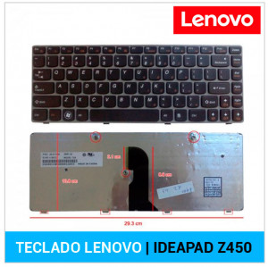 TECLADO INGL?S LENOVO | IDEAPAD Z460 | NEGRO | CON FRAME