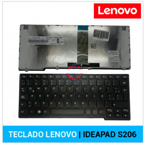 TECLADO INGL?S LENOVO | IDEAPAD S206 | NEGRO | CON MARCO NEGRO