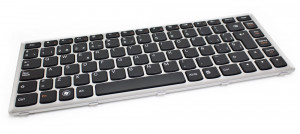 TECLADO ESPA?OL LENOVO IDEAPAD U410 SERIES | NEGRO CON MARCO PLATA